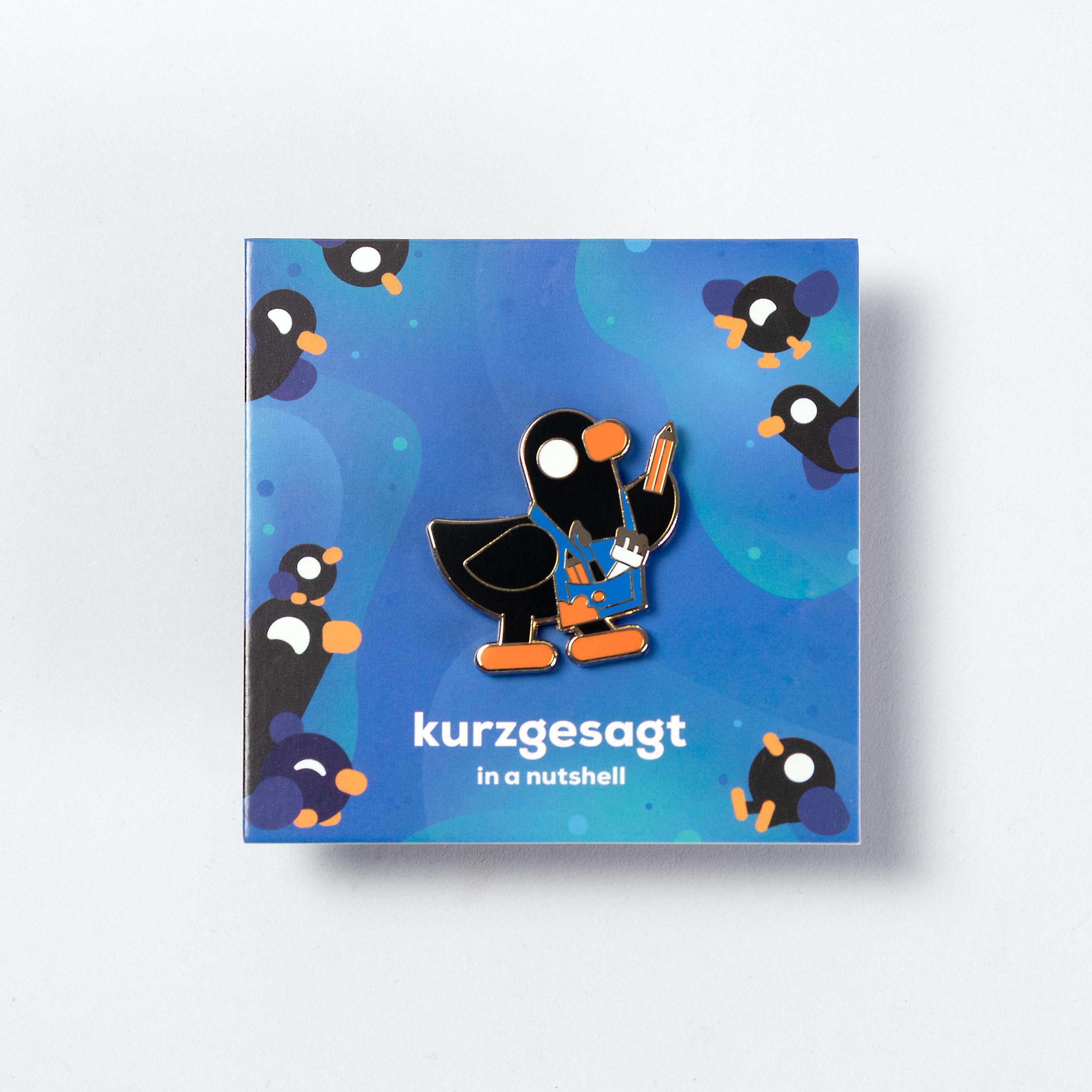 Artist Duck Enamel Pin - Image 2