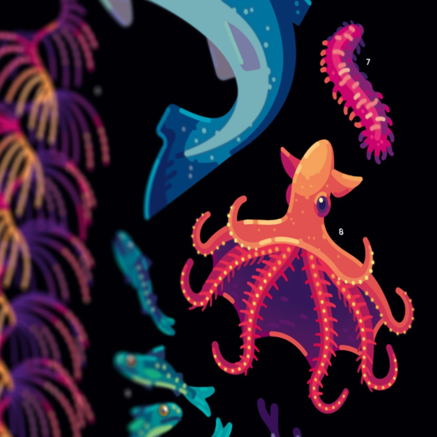 Glowing Creatures Poster - Image 3